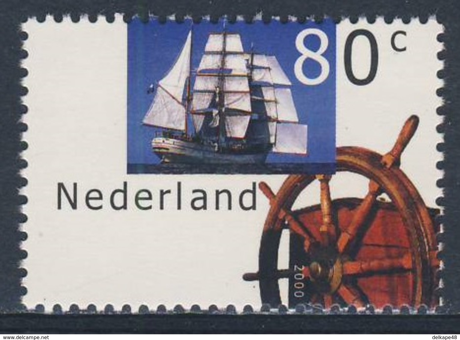 Nederland Netherlands Pays Bas 2000 Mi 1810 ** "Euopa" (1911) Tall Ship, Netherlands / Feuerschiff - Barche