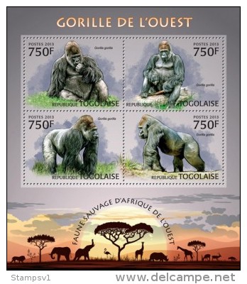 Togo. 2013 Gorillas. (209a) - Gorilla