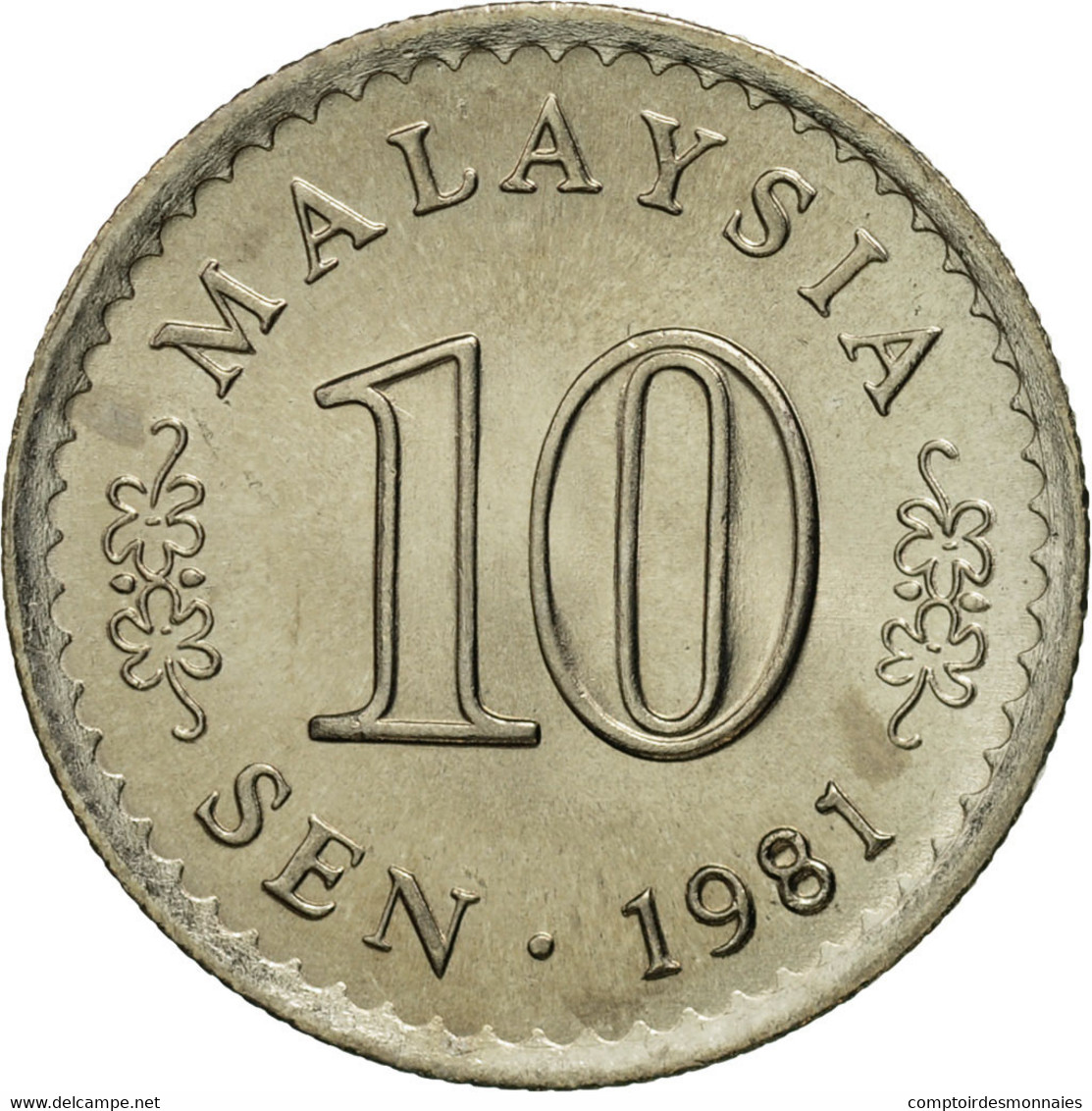 Monnaie, Malaysie, 10 Sen, 1981, Franklin Mint, FDC, Copper-nickel, KM:3 - Malaysie