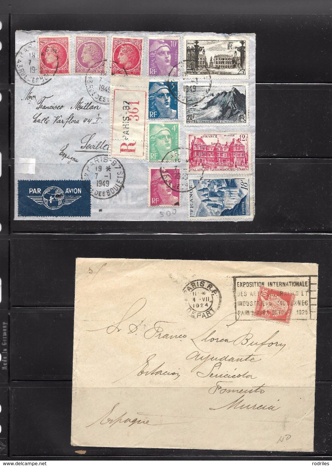 Francia. Conjunto De 8 Piezas De Historia Postal - Cartas & Documentos