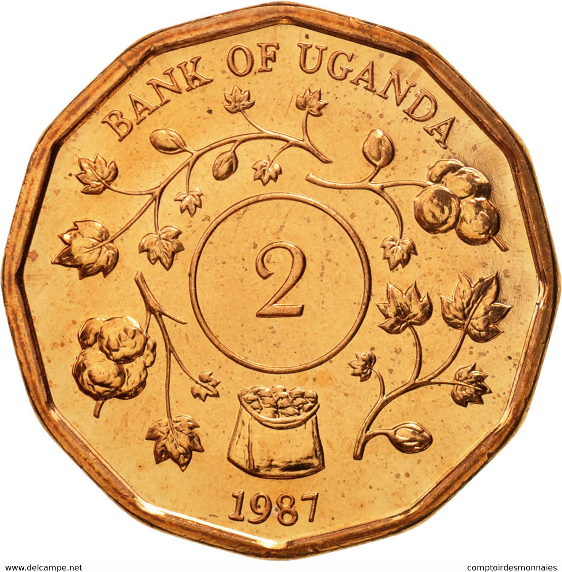 Monnaie, Uganda, 2 Shillings, 1987, FDC, Copper Plated Steel, KM:28 - Ouganda