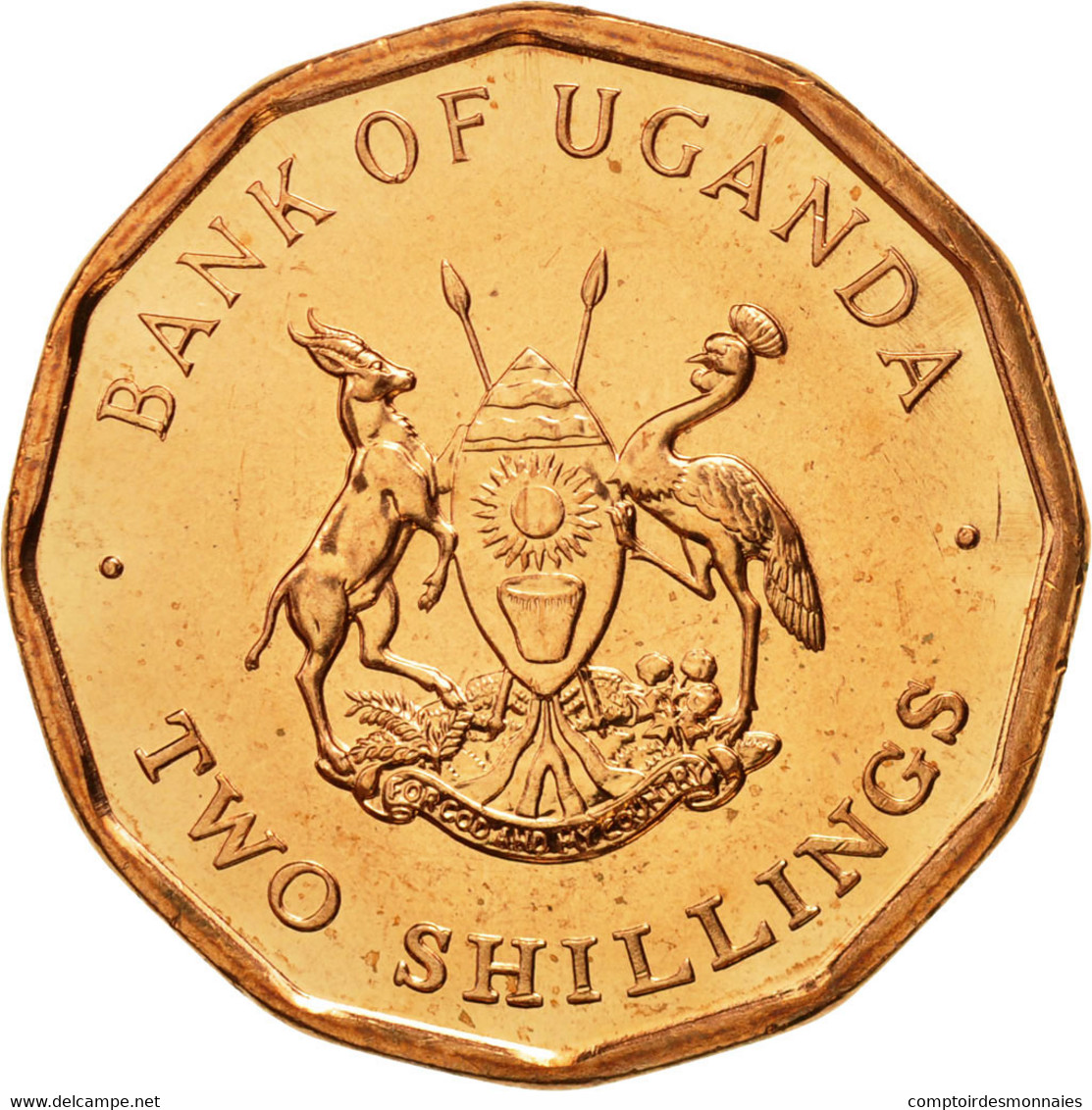 Monnaie, Uganda, 2 Shillings, 1987, FDC, Copper Plated Steel, KM:28 - Oeganda