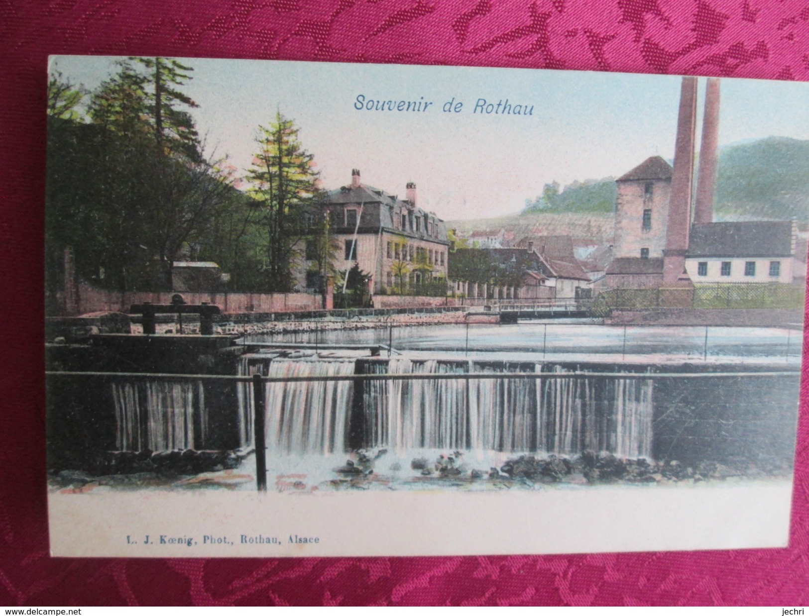 SOUVENIR DE ROTHAU . USINE. DOS 1900 - Rothau