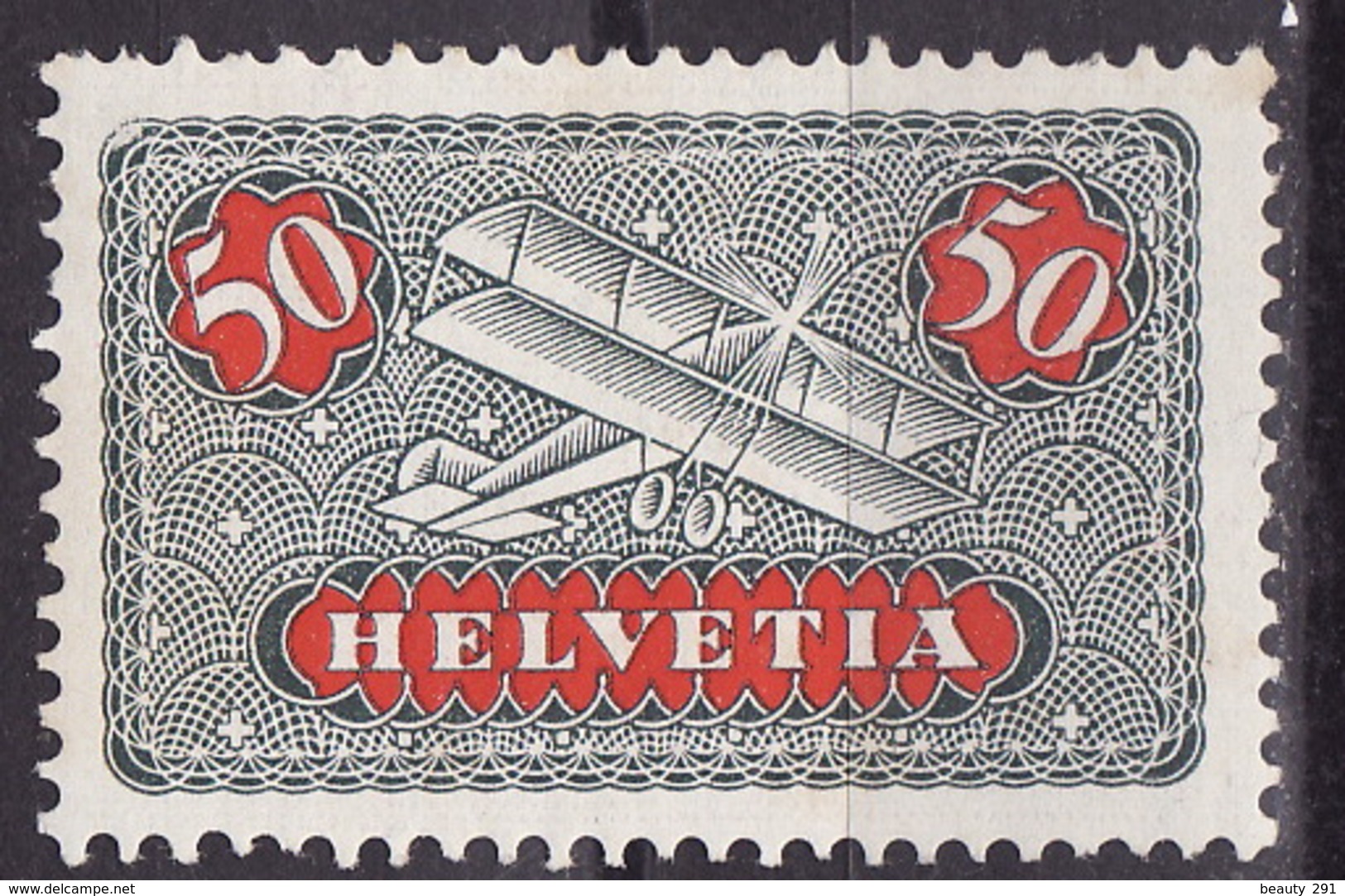 SWITZERLAND 1923 AIRMAIL Mi 184z  MH* - Ungebraucht