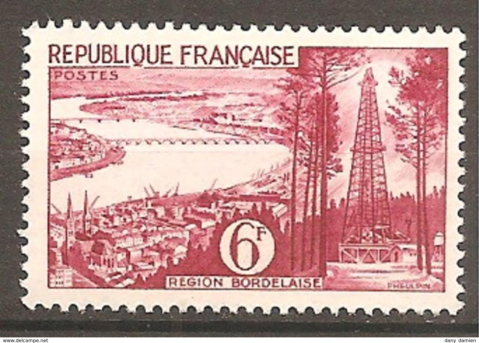 France - YT 1036 - Série Touristique - Région Bordelaise (La Gironde Et Puits De Pétrole De Parentis) Neuf Avec Légère - Neufs