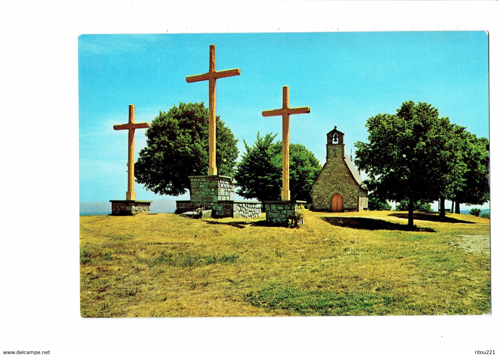 Cpm - 15 - SAINT MAMET - PUY SAINT LAURENT Vue Circulaire Sur 7 Départements - Croix Clocher Cloche - Saint-Mamet-la-Salvetat