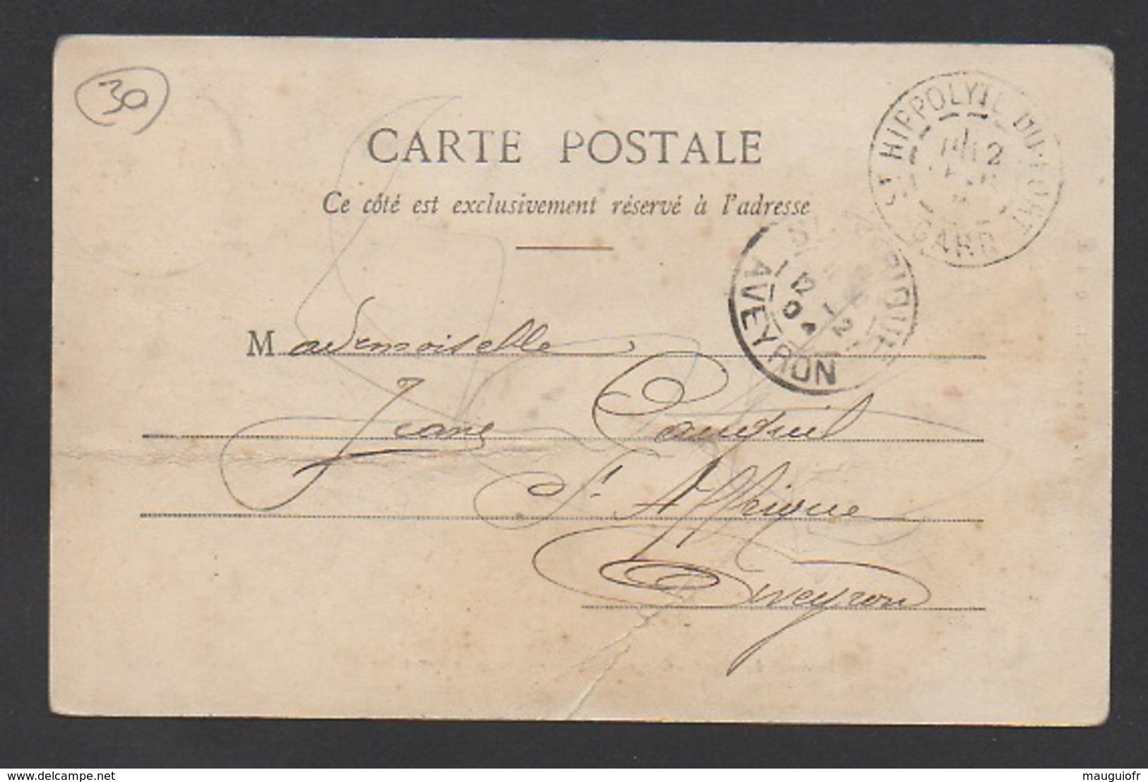 DF / 30 GARD / ENVIRONS DU VIGAN / GORGES DE LA VIS / CASCADE DE NAVACELLES / CIRCULÉE EN 1904 - Autres & Non Classés