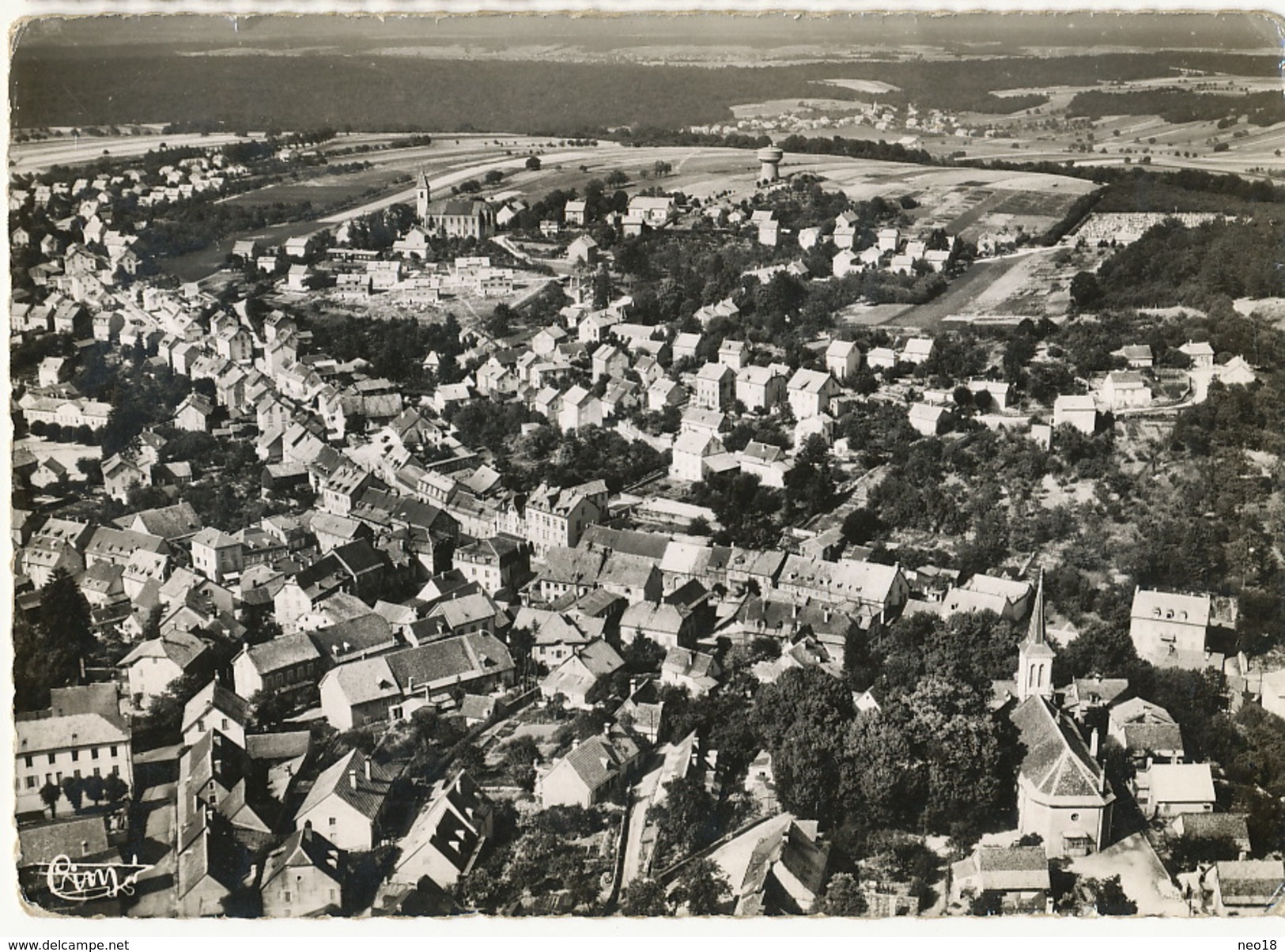 Beaucourt Vue Panoramique Aerienne Eglise Protestante Temple , Chateau Eau Format 10/15 - Beaucourt