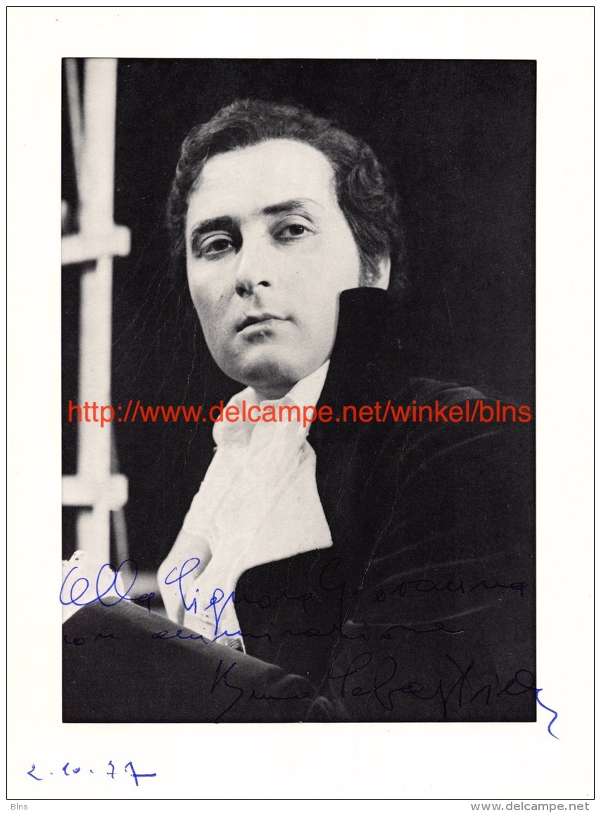 Bruno Sebastian Opera Signed Photo 16x21,5cm - Autographes