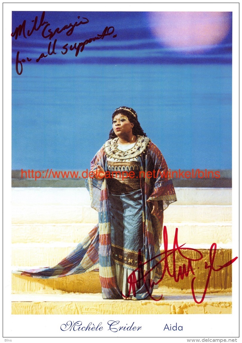 Michele Crider Opera Signed Photo 15x21cm - Aida - Autographes