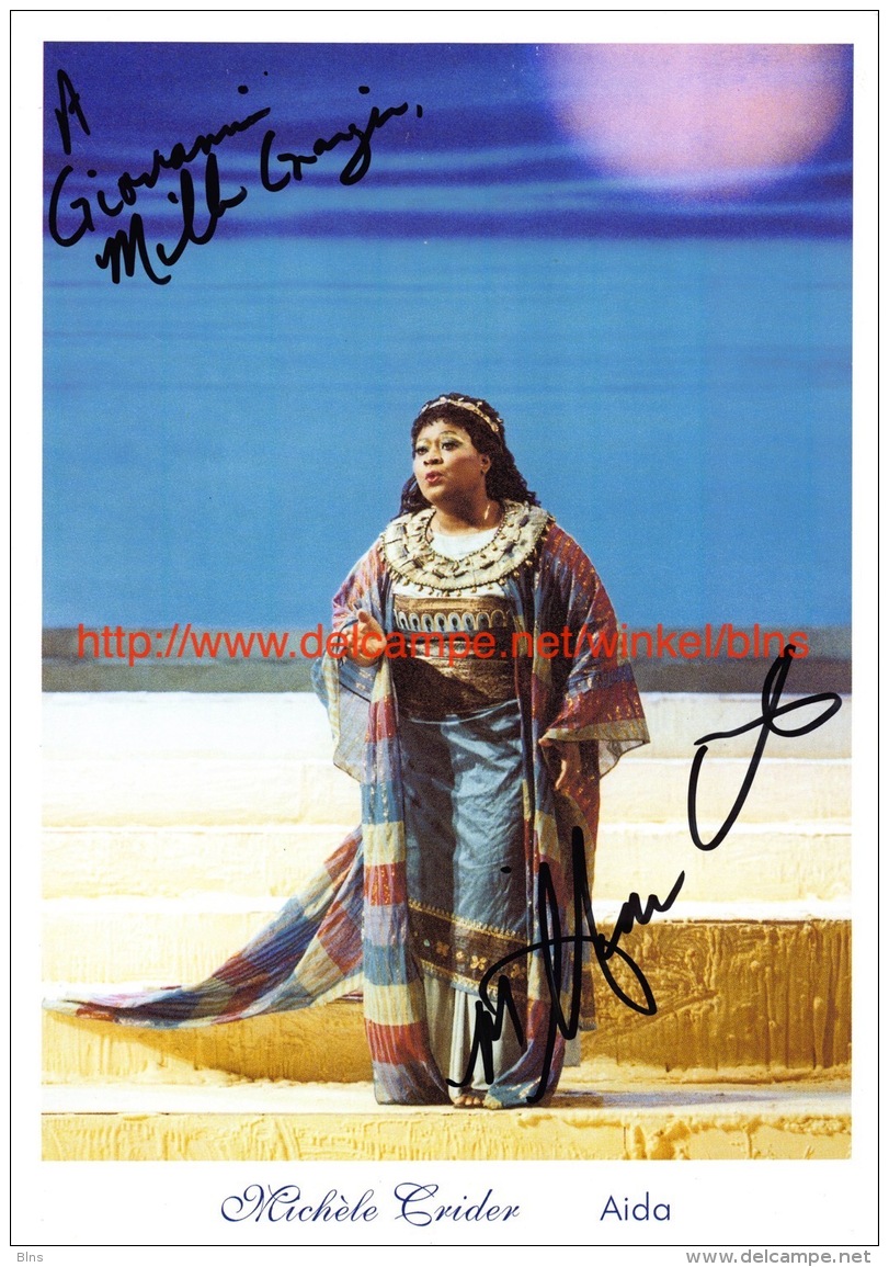 Michele Crider Opera Signed Photo 15x21cm - Aida - Autographes