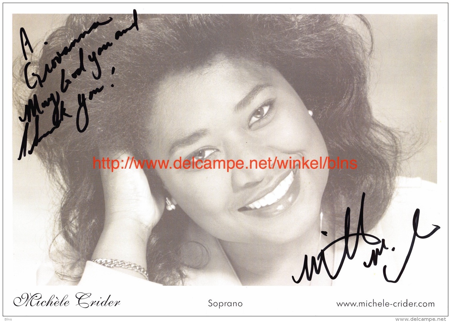 Michele Crider Opera Signed Photo 15x21cm - Autographes