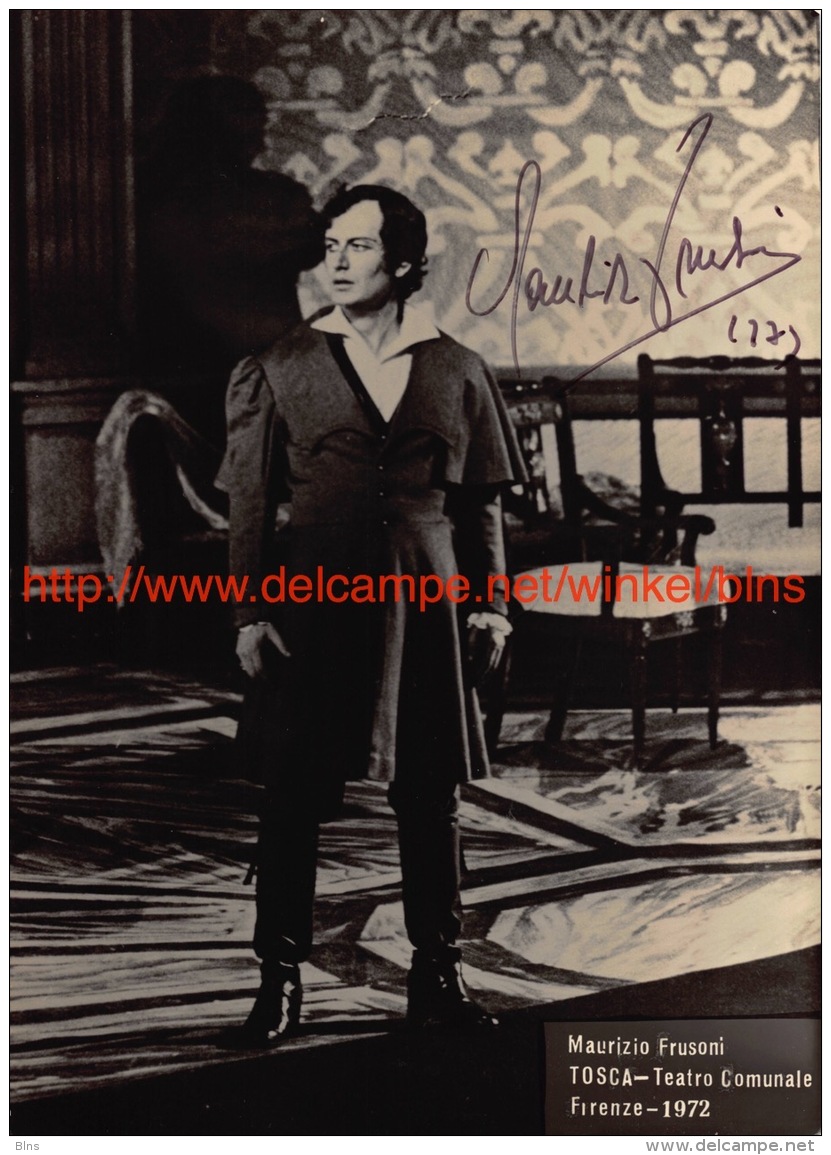 Maurizio Frusoni Opera Signed Photo 13x18cm - Tosca Firenze 1972 - Autographes