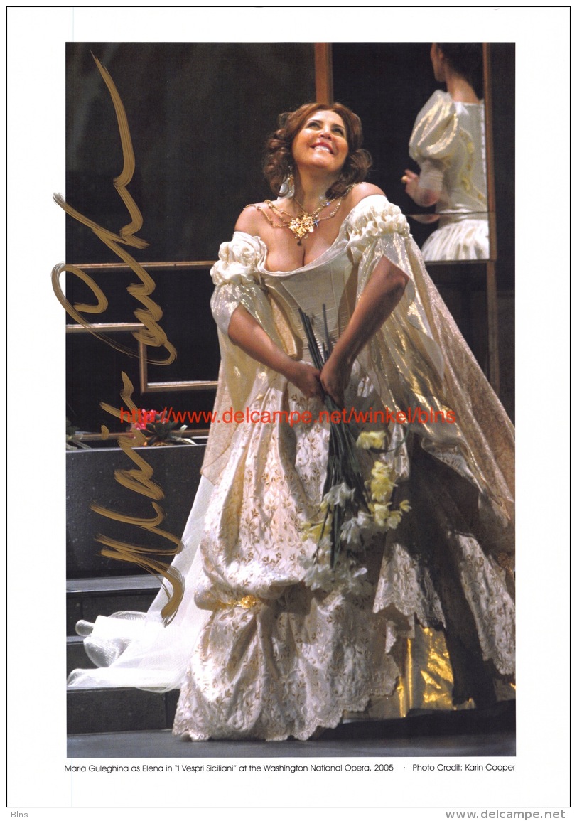 Maria Guleghina Opera Signed Photo 21x29,5cm - Autographes