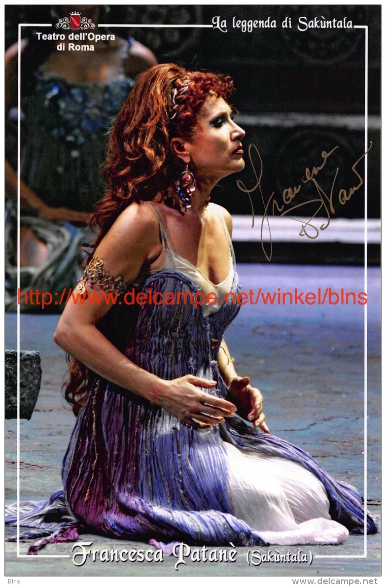 Francesca Patane Opera Signed Photo 13,5x20cm - Sakuntala - Autographs