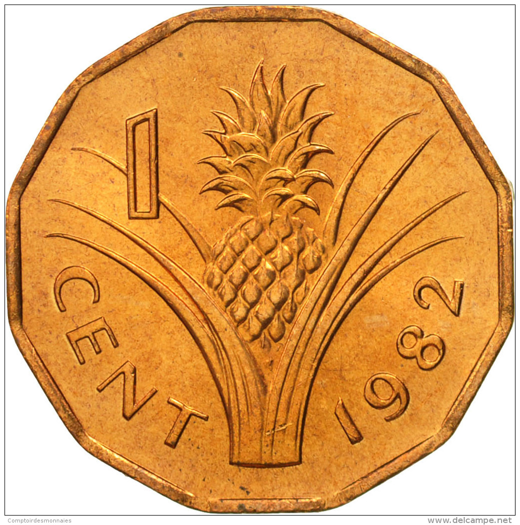 Swaziland, Sobhuza II, Cent, 1982, British Royal Mint, FDC, Bronze, KM:7 - Swaziland