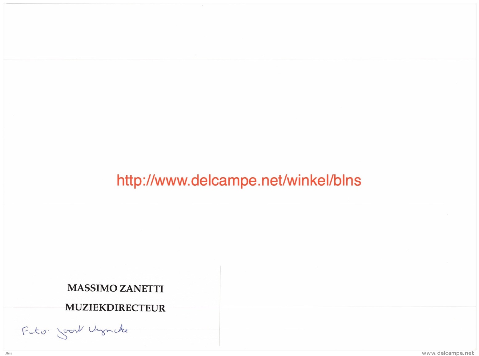Massimo Zanetti Opera Signed Photo 17,5x24cm - Autographes