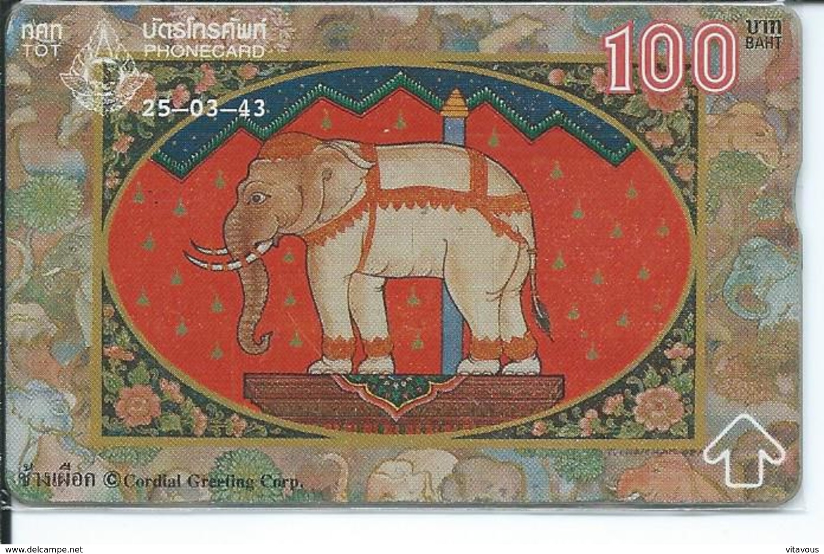 éléphant Elephant Animal  Télécarte Phonecard  Karte (S.107) - Thaïlande