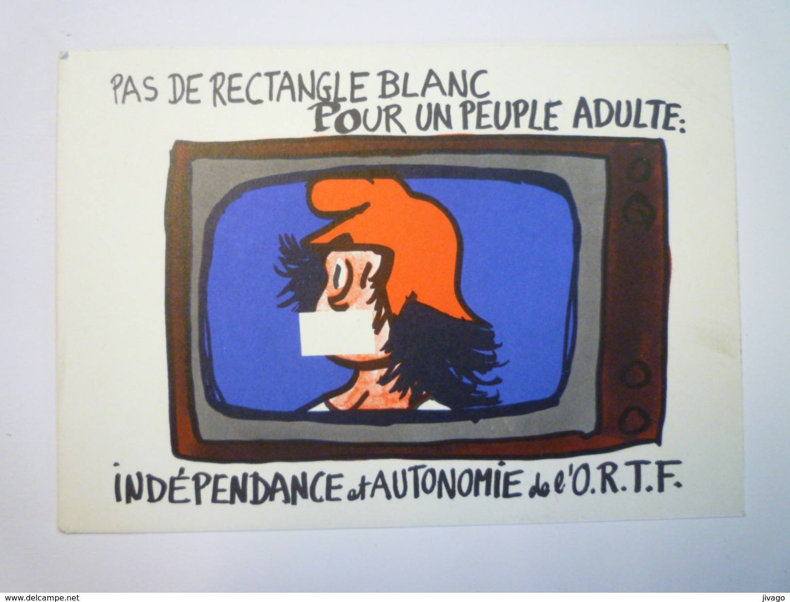 Jean  EFFEL  :  Pas De Rectangle Blanc Pour Un Peuple Adulte   1968   - Effel