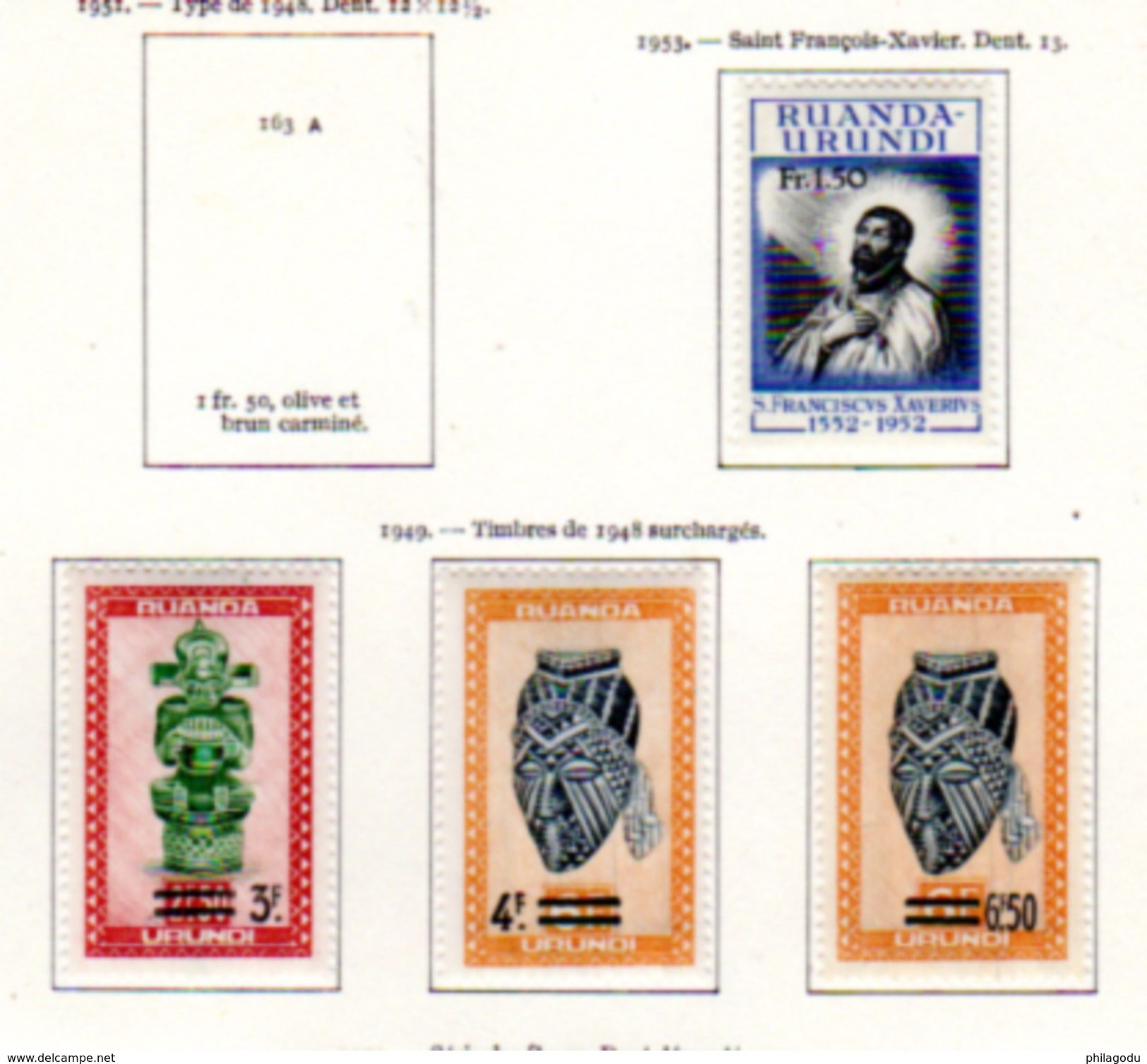 1949-61   Masques, Roi Baudoin, Animaux, Usumbura, Etc, Entre 173 Et/ 230*, Cote 31 &euro;, - Unused Stamps