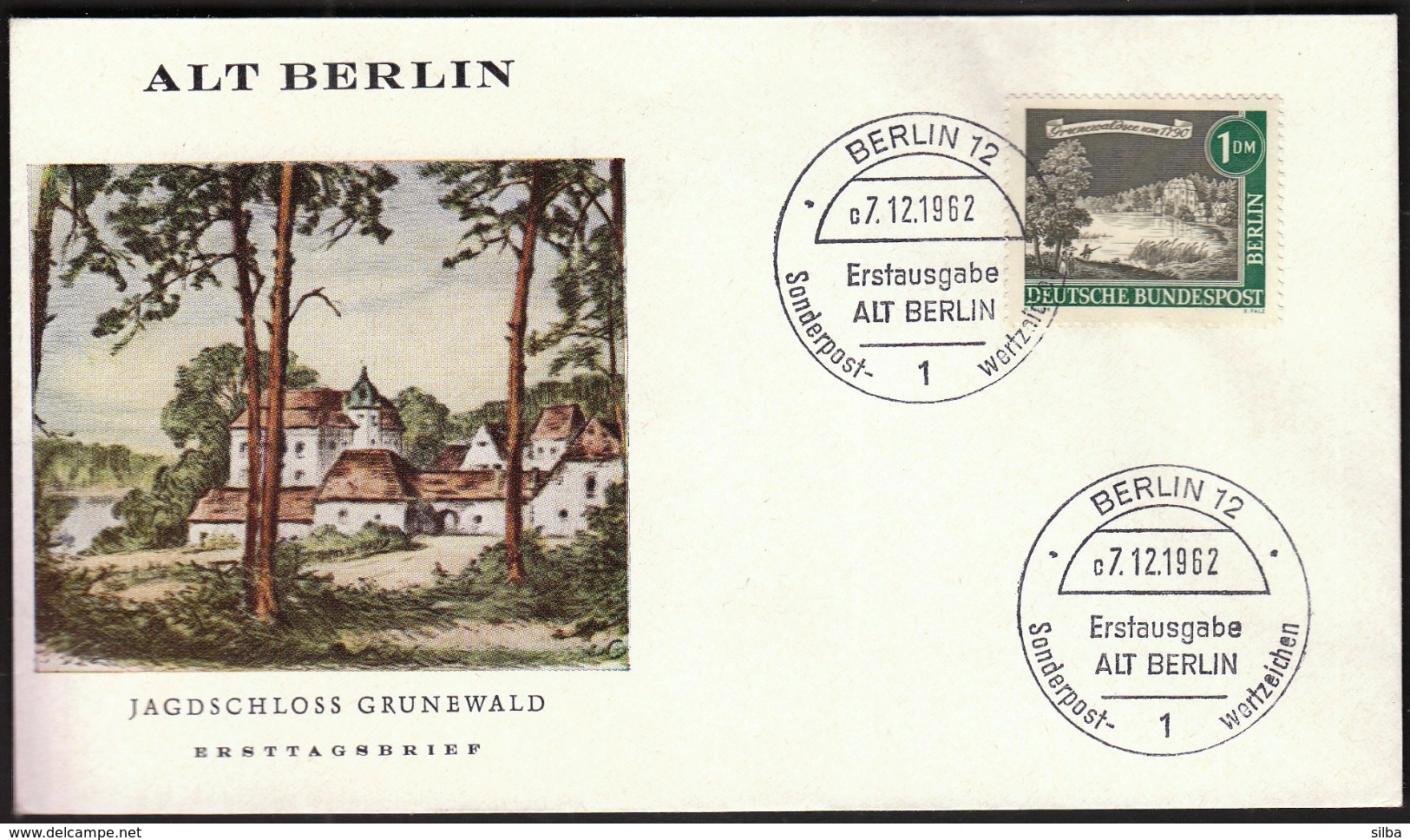 Germany Berlin 1962 / Alt Berlin / Jagdschloss Grunewald / Castle - Storia Postale