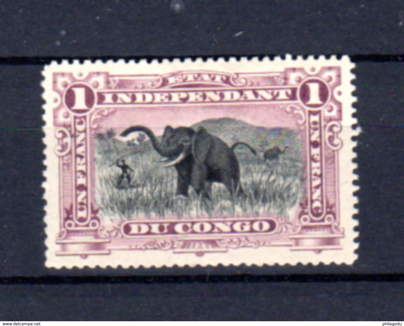 1894    Etat Du Congo, Mols Très Bien Centré éléphant (Mols),  26 B*,  Cote 2020: 585,-€ - Unused Stamps