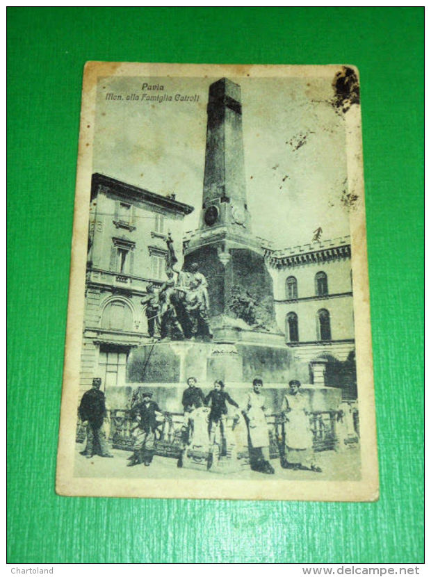 Cartolina Pavia - Monumento Alla Famiglia Cairoli 1927 - Pavia
