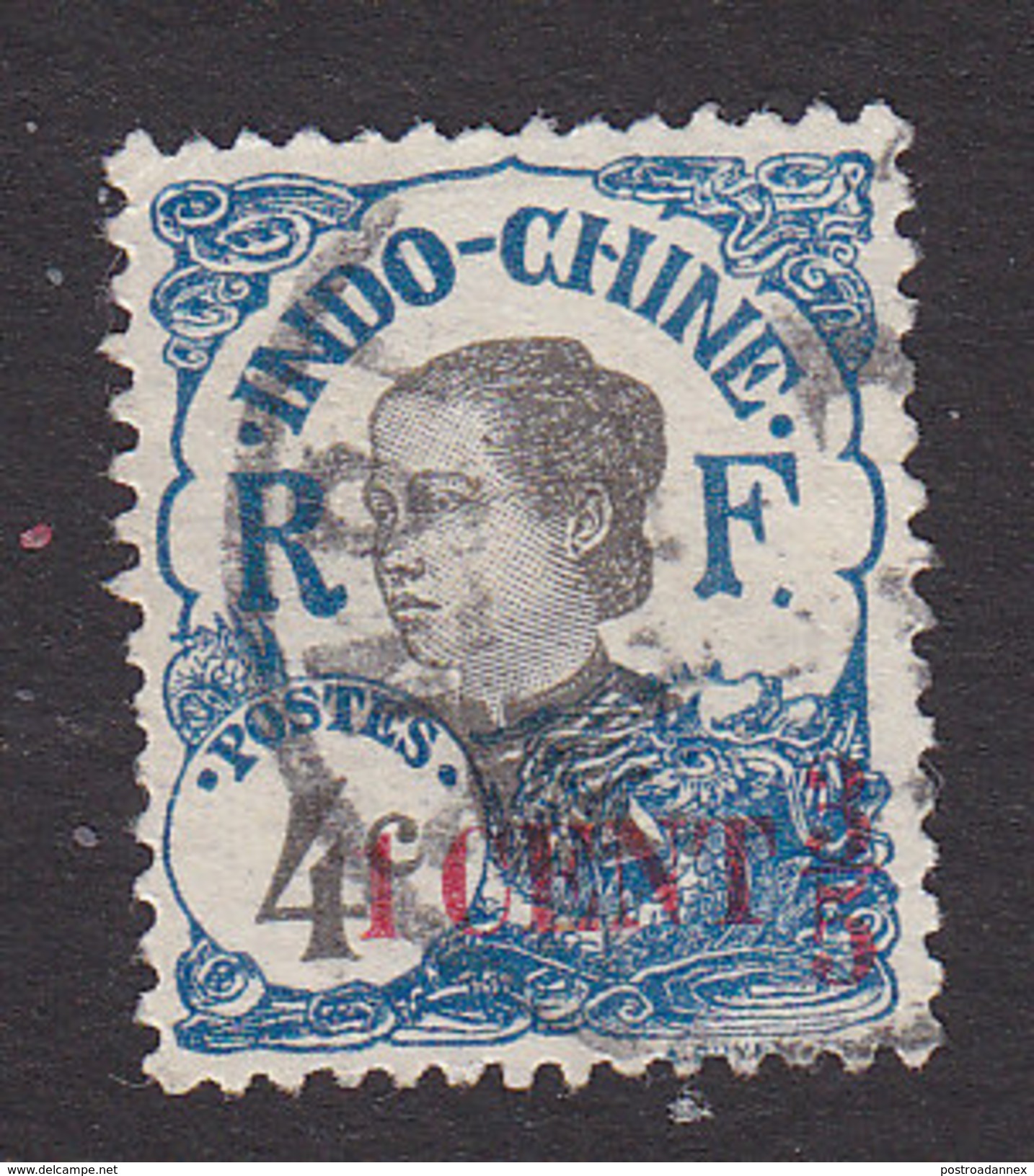 Indo-China, Scott #67, Used, Woman Of Indo-China Surcharged, Issued 1919 - Used Stamps