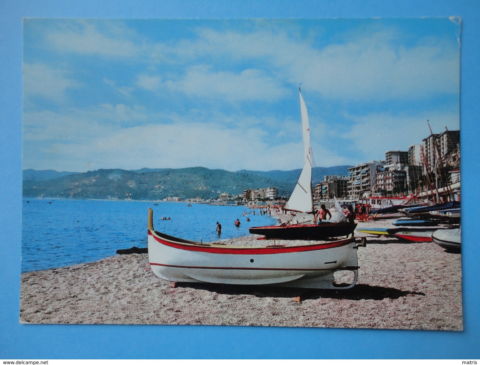 Spotorno Est - Savona - Panorama - Spiaggia E Stabilimenti Balneari Con Barche - Savona