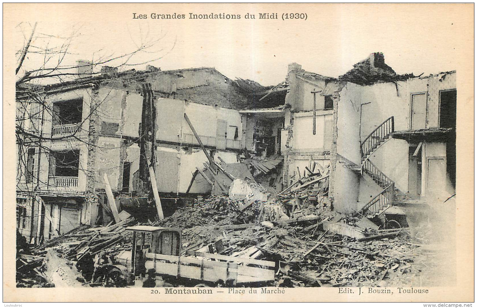 MONTAUBAN LES GRANDES INONDATIONS DU MIDI 1930   PLACE DU MARCHE - Montauban