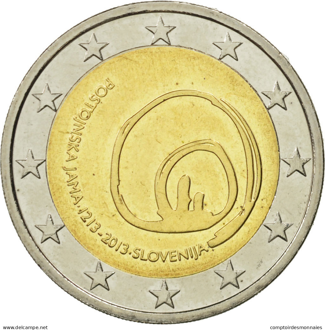 Slovénie, 2 Euro, Postojna, 2013, SPL, Bi-Metallic, KM:112 - Slowenien