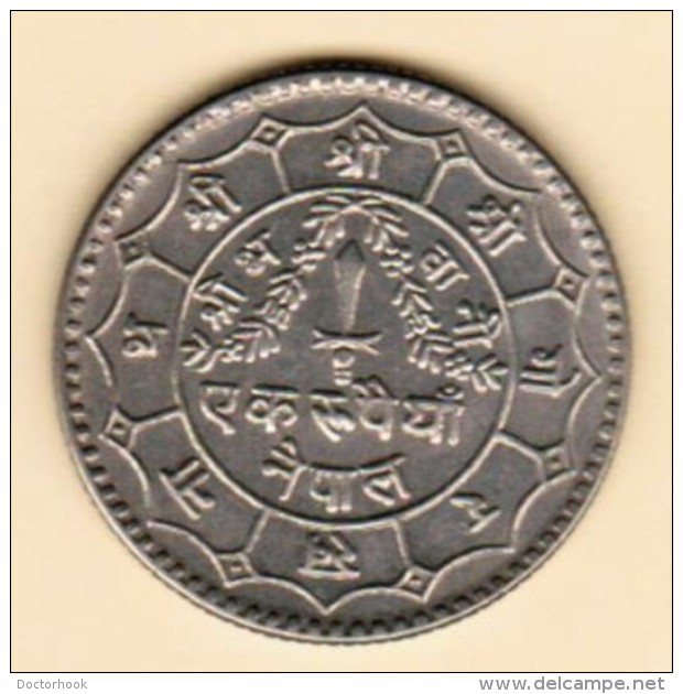 NEPAL  1 RUPEE 1979 (VS 2036) (KM # 828a) - Népal