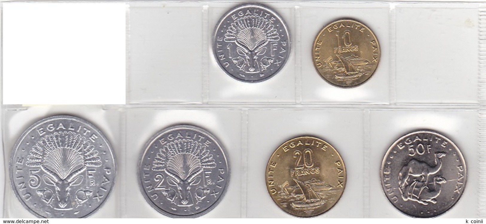 Djiibouti - Set Of 6 Coins - UNC - Djibouti