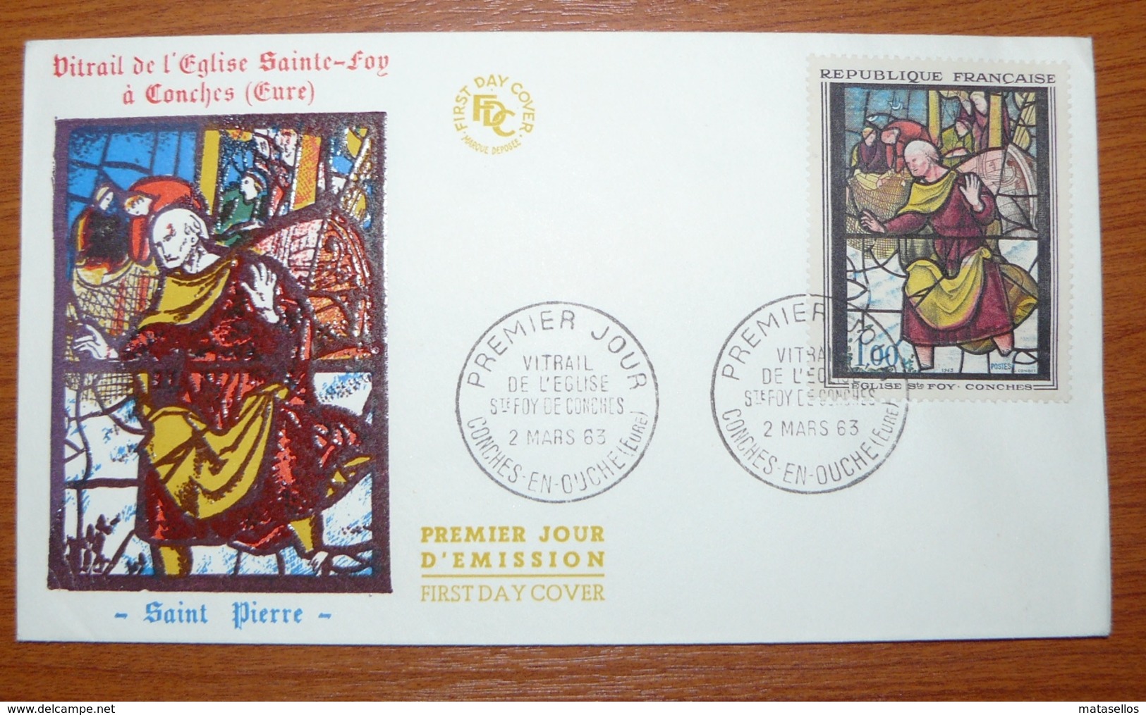 Sobre Francia FDC - 1960-1969