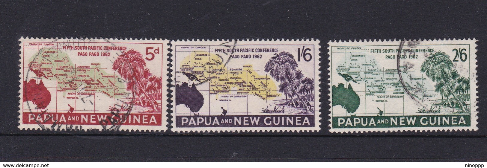 Papua New Guinea SG 36-38 1962 5th South Pacific Conference Used - Papua New Guinea