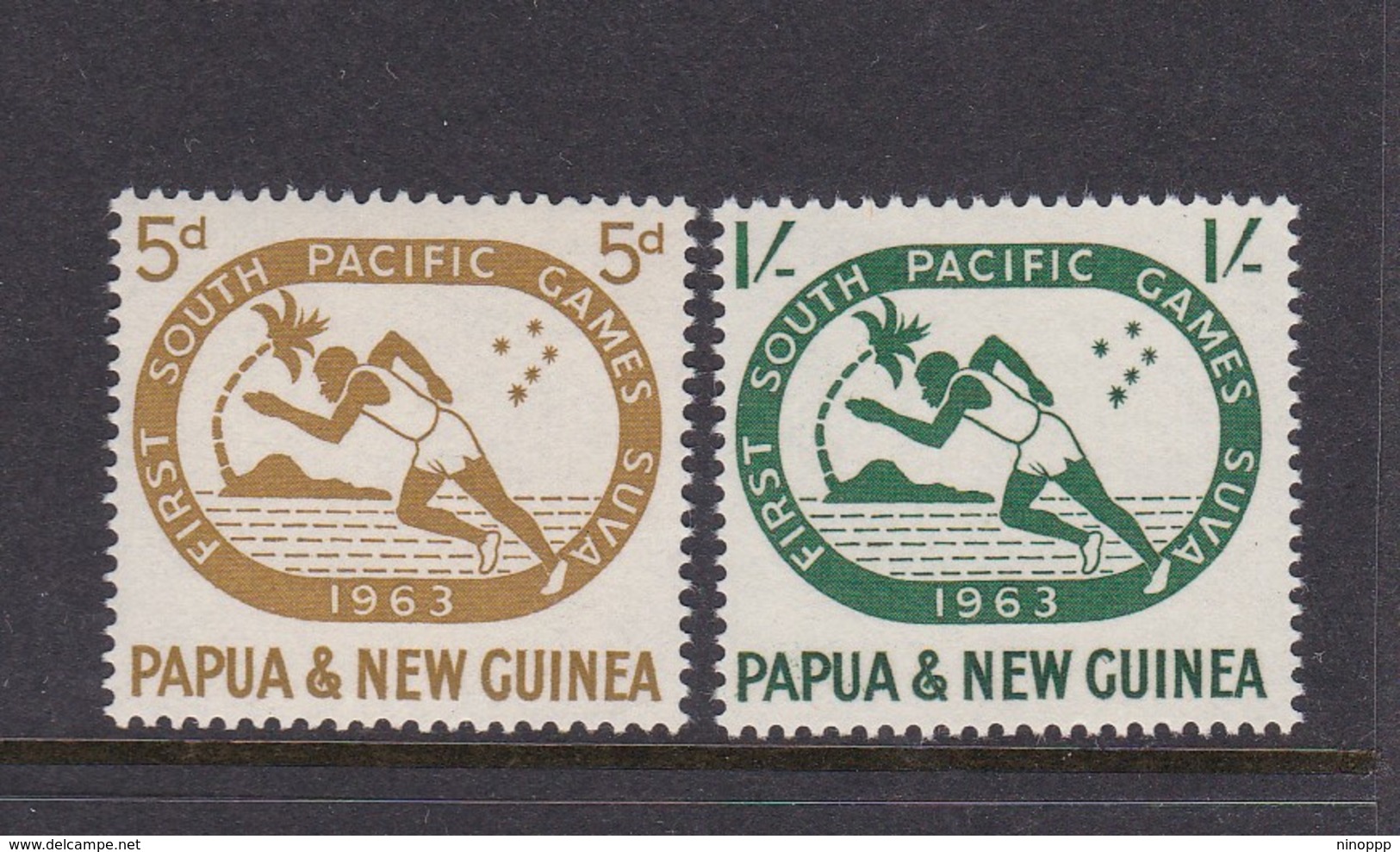 Papua New Guinea SG 49-50 1963 First South Pacific Games Mint Never Hinged Set - Papua New Guinea