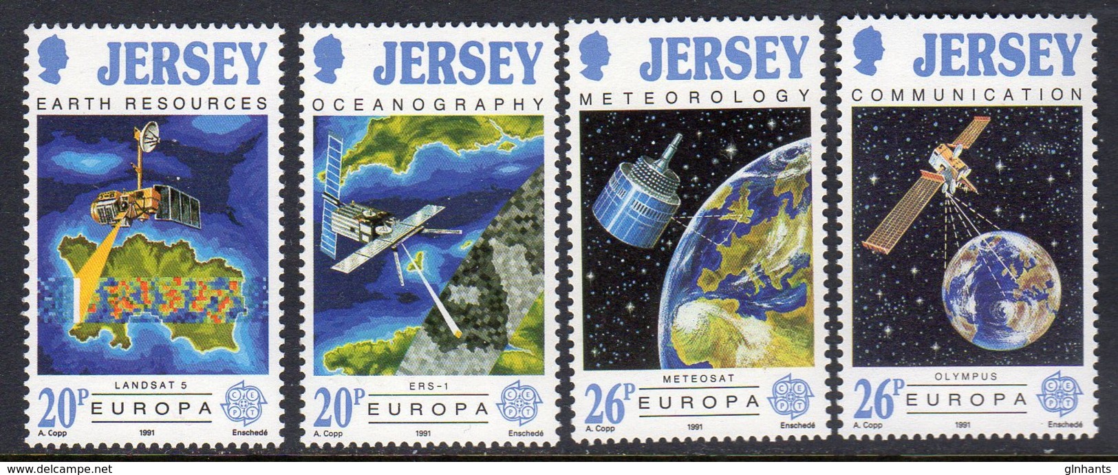 GB JERSEY - 1991 EUROPA SPACE SET (4V) SG 545-548 FINE MNH ** - 1991