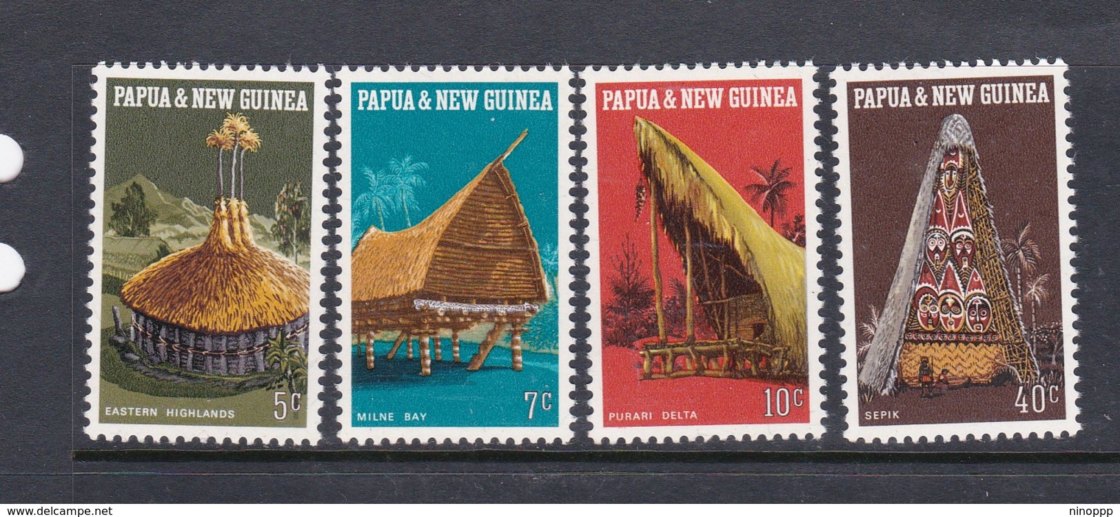 Papua New Guinea SG 191-194 1971 Native Dwellings Mint Never Hinged Set - Papouasie-Nouvelle-Guinée