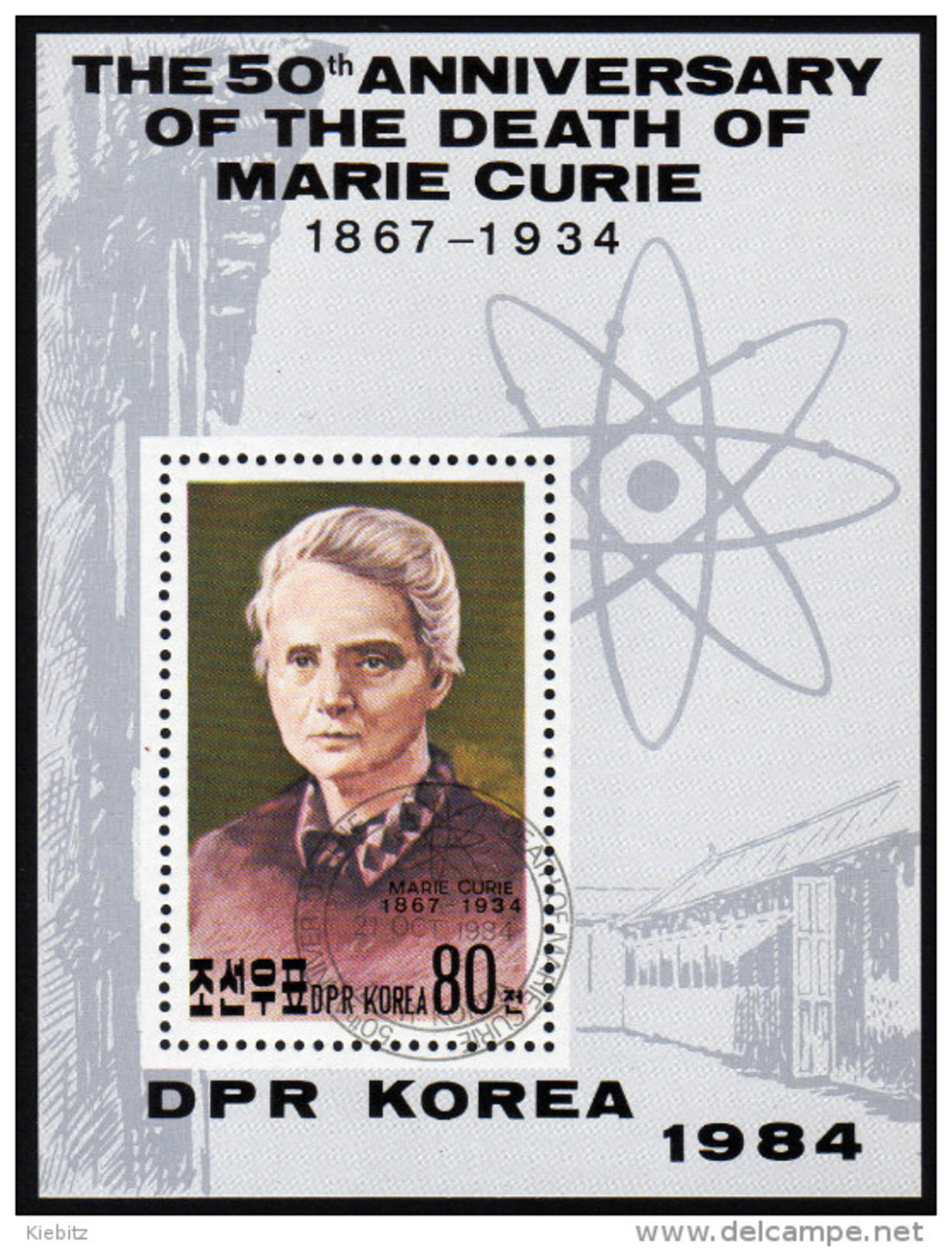 KOREA Nord 1984 - Marie Curie / Nobelpreis Chemie & Physik - Block 188 - Chemie