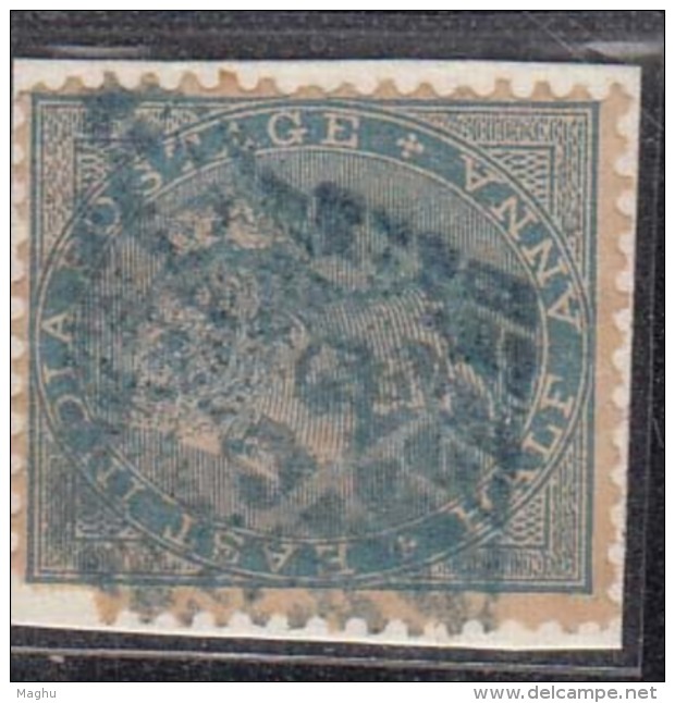 C 152 Tranquebar, Colour&acute; Variety/ Madras / Cooper / Renouf Type 6, British East India Used, Early Indian Cancella - 1854 Compagnie Des Indes