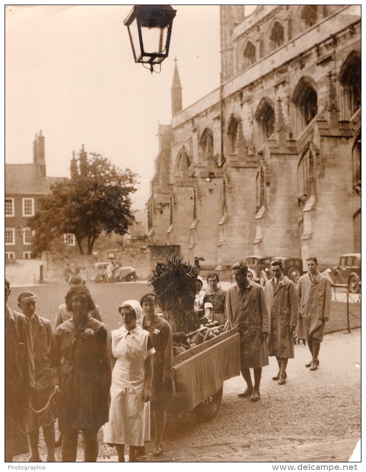 Cathedrale De Winchester Etudiants Foire Agricole Produits Fermiers Ancienne Photo 1934 - Professions