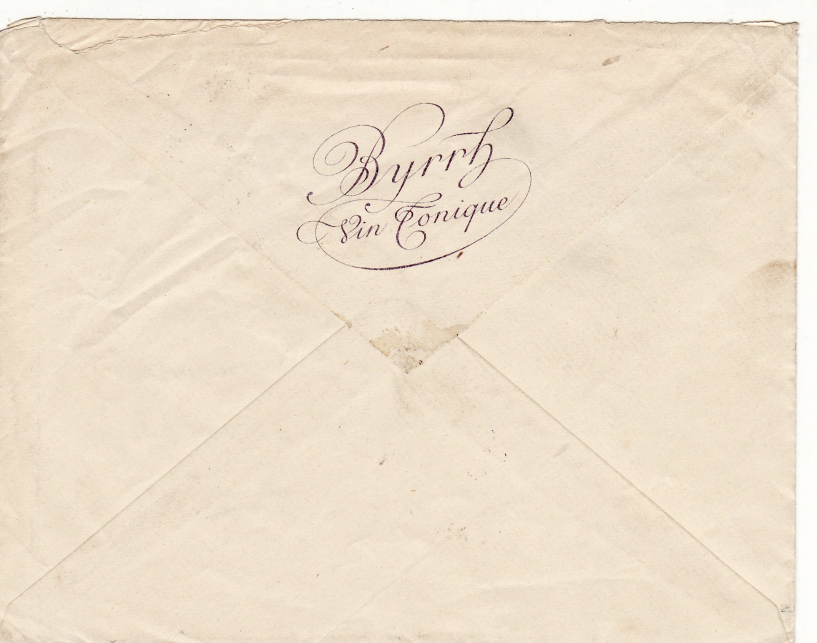 Z284 Enveloppe Pub BYRRH Vin Tonique Cachet 107e Rgt Inf LORIENT Franchise - Lettres & Documents