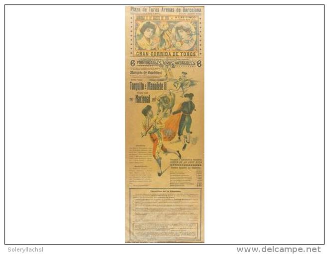 1919. CARTEL: (TAUROMAQUIA). BARCA, F.; LYUPA: CONJUNTO DE 3 CARTELES DE LA PLAZA DE TOROS... - Ohne Zuordnung