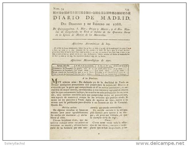 1764-1790. REVISTA: (MADRID-BARCELONA). CONJUNTO DE PUBLICACIONES PERI&Oacute;DICAS. DIARO... - Unclassified