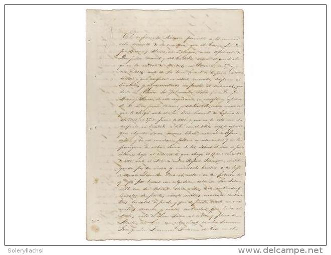 1877. MANUSCRITO: (ESCLAVITUD-CUBA). MANUSCRITO SOBRE EL TESTAMENTO DE UN LIBERTO. Manuscrito... - Unclassified