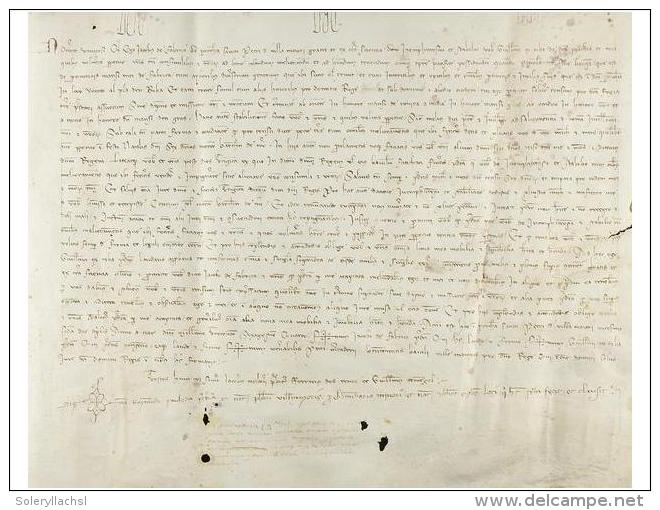 1364. MANUSCRITO: (SAN PERE DE VILAMAJOR). ESTABLECIMIENTO DE ENFITEUSIS. Intervienen: Jacobo... - Unclassified