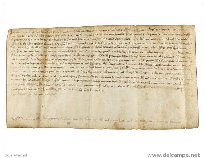 1215. MANUSCRITO: (VALLES- CORRO DE DALT). JAUME PLA Y SU MUJER GUILLERMA VENDEN A PERE JOAN UNA... - Ohne Zuordnung