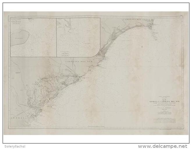 1868. MAPA: (CARTA NAUTICA-EE.UU.). AMERICA SEPTENTRIONAL. COSTA ESTE. HOJA III GEORGIA Y CAROLINA... - Ohne Zuordnung