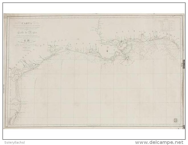 1846. MAPA: (CARTA NAUTICA-EE.UU.-MEXICO). MORENO: CARTA DE LAS COSTAS DE LA ESCAMBIA,... - Unclassified