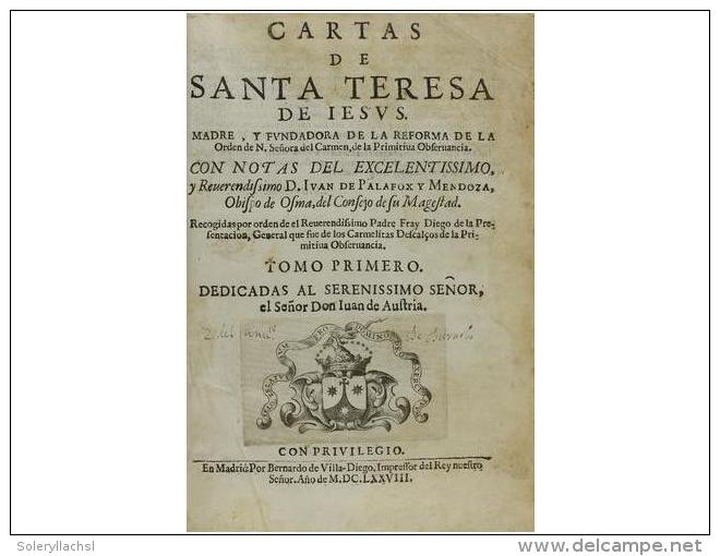 1678. LIBRO: (RELIGI&Oacute;N-MISTICA). JESUS, SANTA TERESA DE: CARTAS DE SANTA TERESA DE... - Ohne Zuordnung